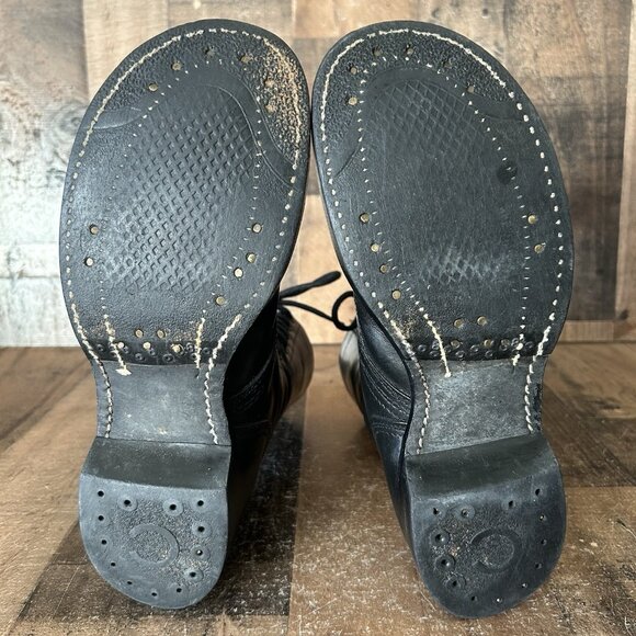 Corcoran 1500 Vintage Black Lace Up Jump Boots Mens 7 D - Picture 4 of 12